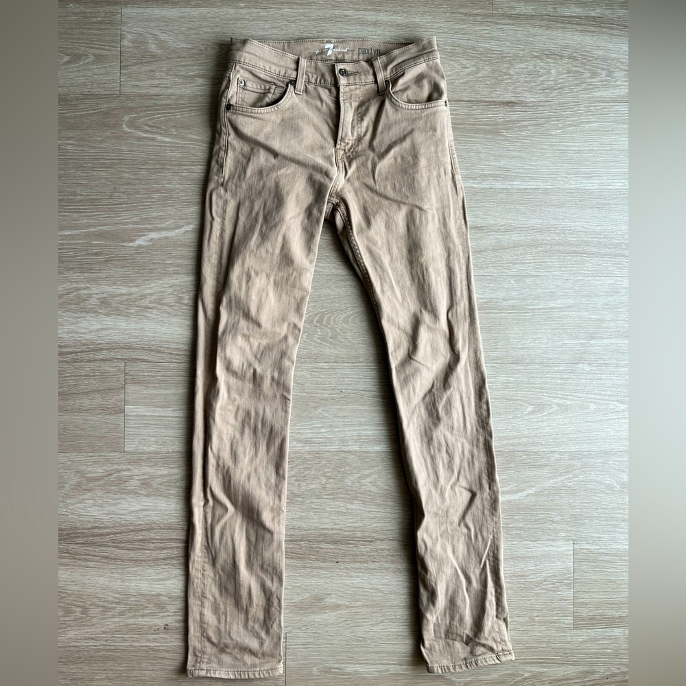 Men’s 7 FOR ALL MANKIND PAXTYN - Size 28 Khaki Skinny Jeans